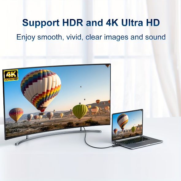Адаптер DisplayPort  (DP) на HDMI  (HDTV) 4K Ultra HD Папа-Мама Новий - фото фото фото 3