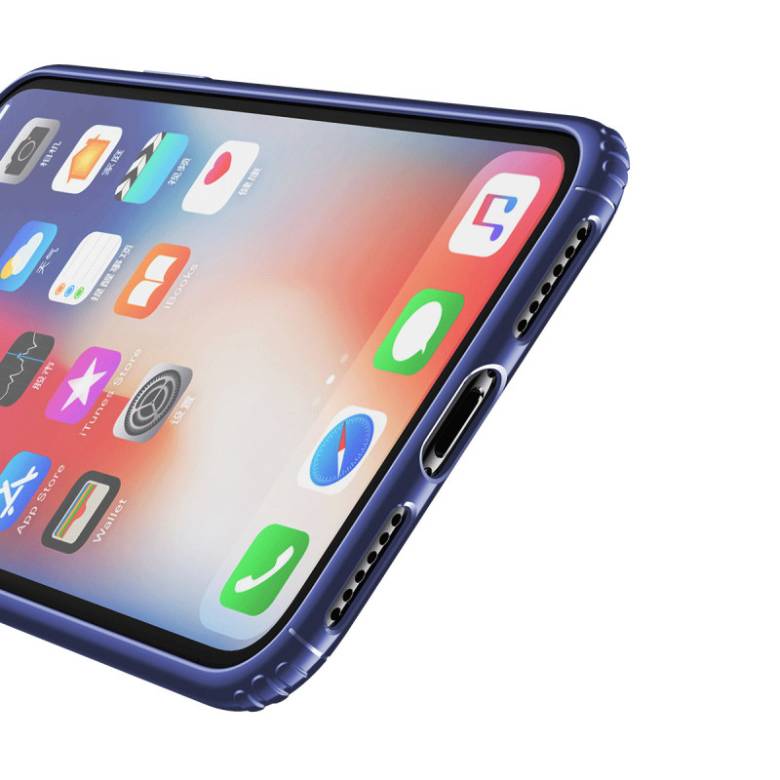 Чехол Baseus для iPhone X/Xs Soft Case Blue (WIAPIPHX-SJ03) - фото фото фото 3