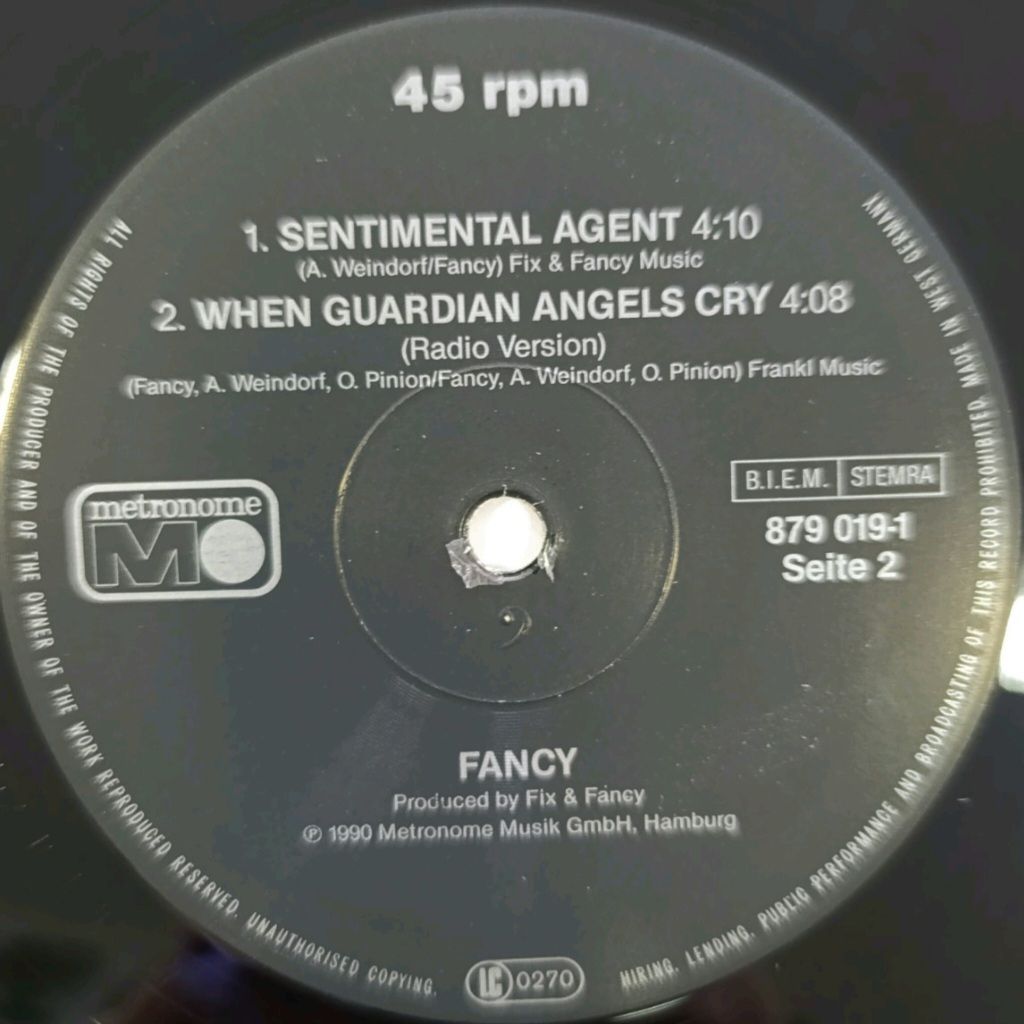 Fancy - When Guardian Angels Cry - 1990.  (EP). 12. Vinyl. Пластинка. Germany. - фото фото фото 3