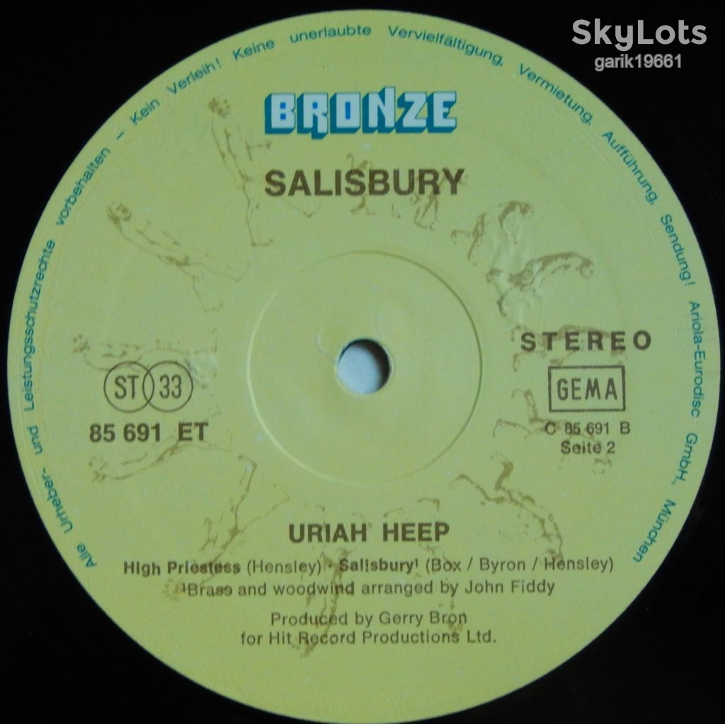 Uriah Heep – Salisbury  (Bronze – 85 691 ET, Germany) EX+/NM- - фото фото фото 4