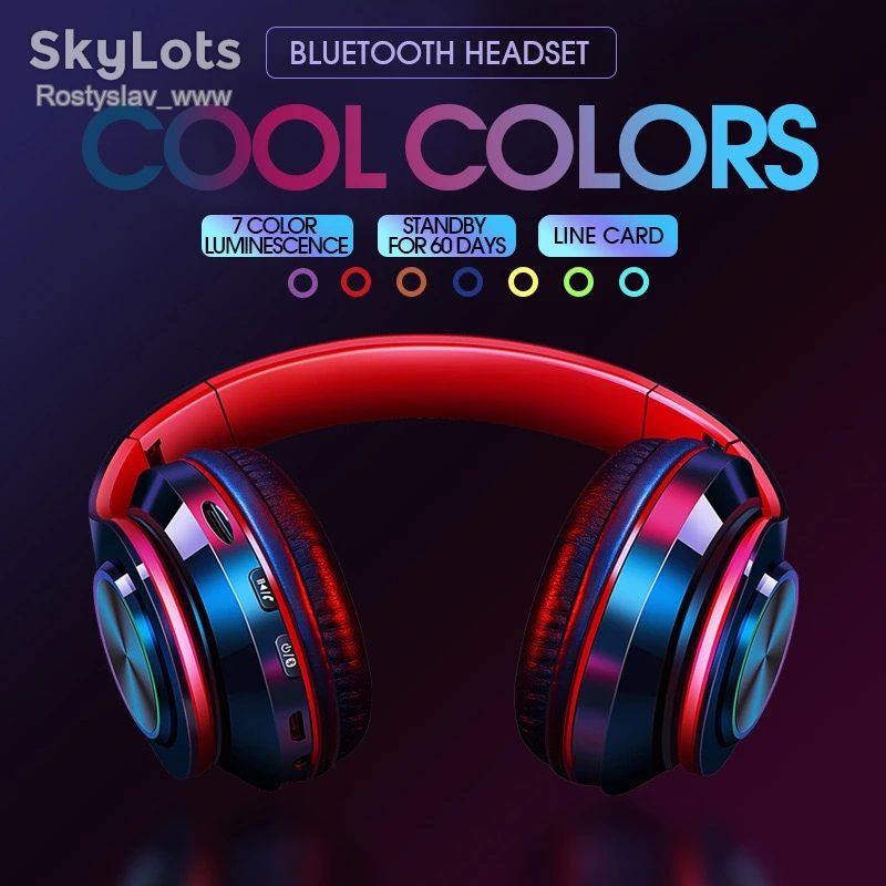 Безпровідні блютуз навушники B39 сині bluetooth супер баси - фото фото фото 3