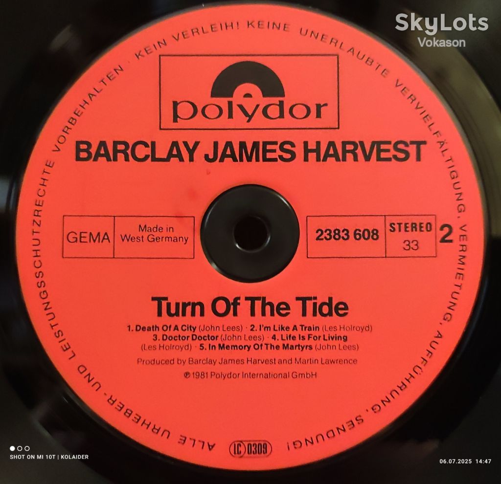 barclay james harvest - Turn of the tide  NM/VG - фото фото фото 2