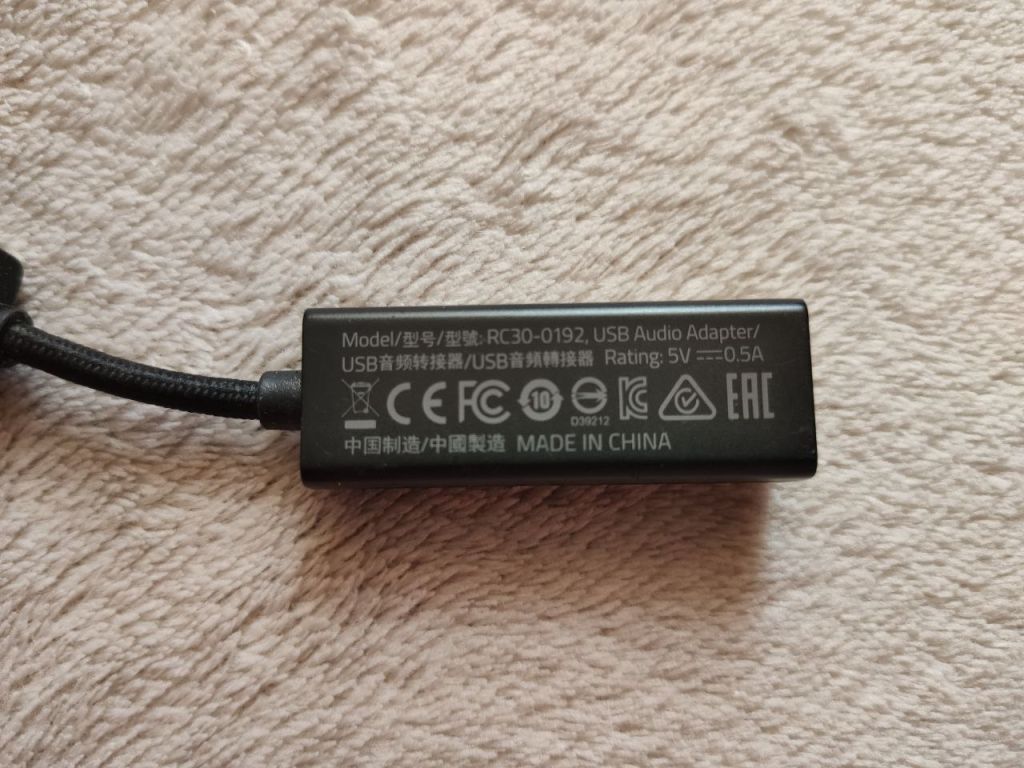 Аудіоадаптер Razer USB/3.1 мм - модель RC30-0192 оригінальний OEM Razer - фото фото фото 1