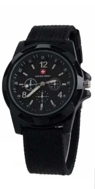 40691 Мужские Кварцевые Часы Swiss Army Черные. Наручные Часы,       (Села батарейка) - фото фото фото 0