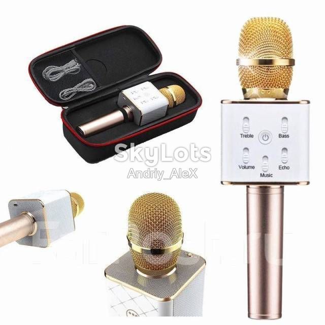 Bluetooth-мікрофон-караоке Wireless Microphone &amp; HiFi Speaker  (микрофон с чехлом) - фото фото фото 3