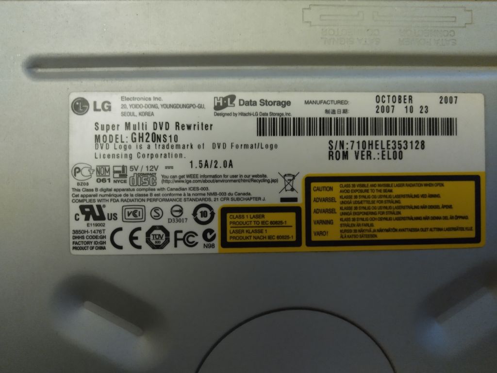 SATA LG DVD-RW     (GH20ns10) 2007 - фото фото фото 2