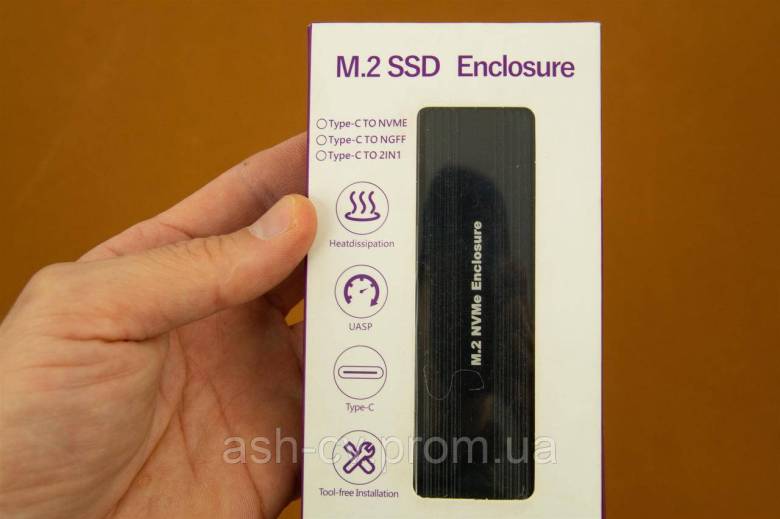Адаптер, кишеня, для, SSD, M.2, NVMe, USB, Enclosure, 10Gbps - фото фото фото 5