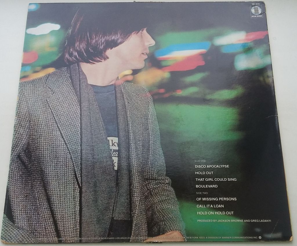 JACKSON BROWNE Hold Out LP VG++/VG - фото фото фото 1