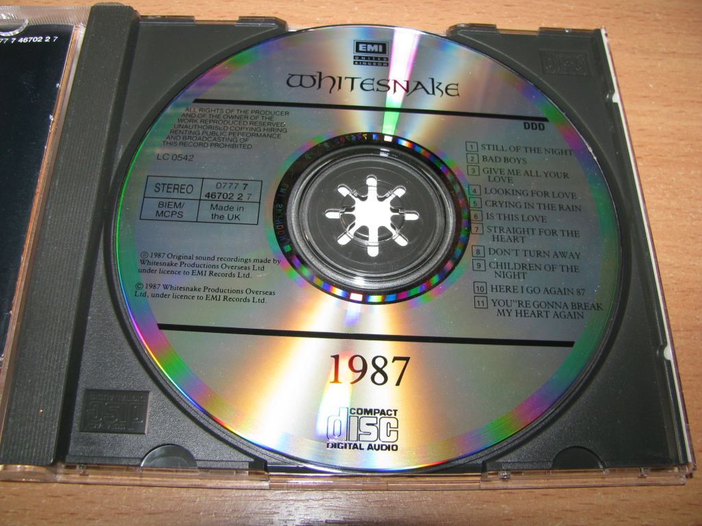 WHITESNAKE - Whitesnake   (1987 EMI UK) - фото фото фото 2