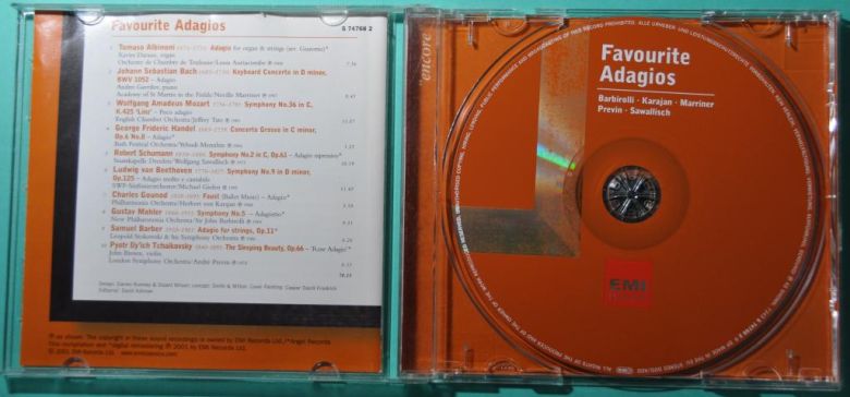 Favourite Adagios - Bach, Barber,Handel,Albinoni - CD - фото фото фото 2