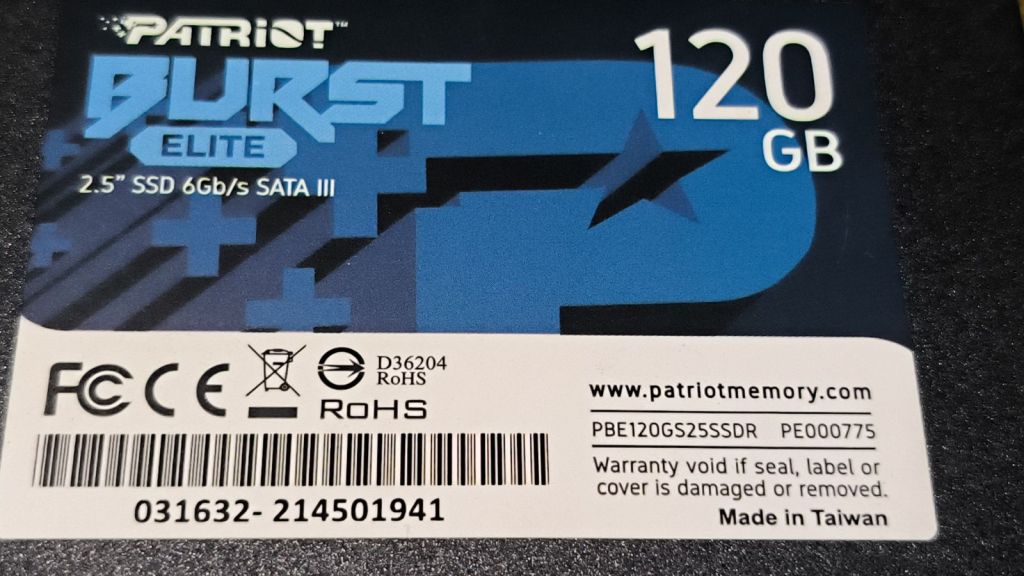 Диск SSD PATRIOT BURST ELITE PBE120GS25SSDR 120GB №25 - фото фото фото 2