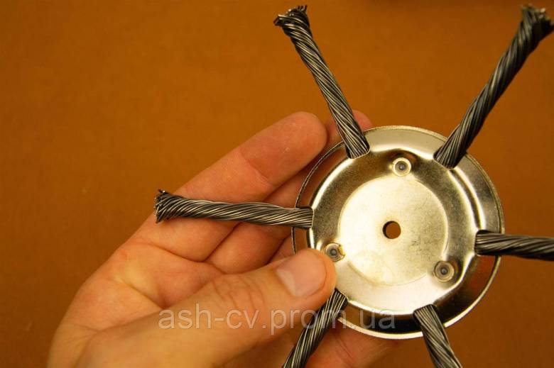 Головка, для, тримера, бензокоси, коси, із сталевого дроту, 15 см, отвір 5 мм - фото фото фото 8