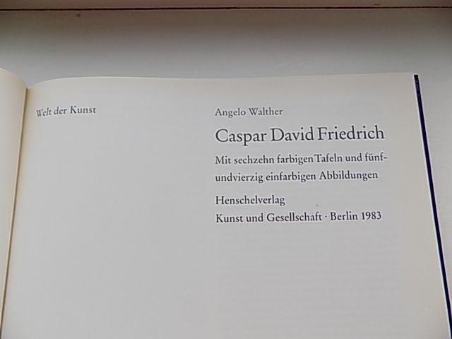Angelo Walther - Caspar David Friedrich 1983 год - фото фото фото 1