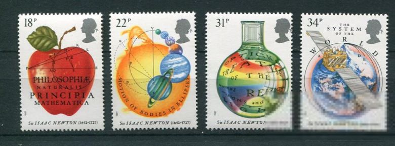 Великобритания 1987 Sir Isaac Newton set of four MNH - фото фото фото 0