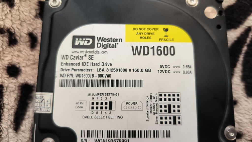Жорсткий диск HDD Western Digital WD1600 160GB IDE №527 - фото фото фото 1