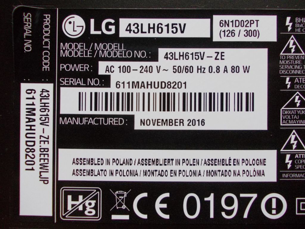 LVDS кабель EAD63265803 для телевизора LG 43LH615V - фото фото фото 6