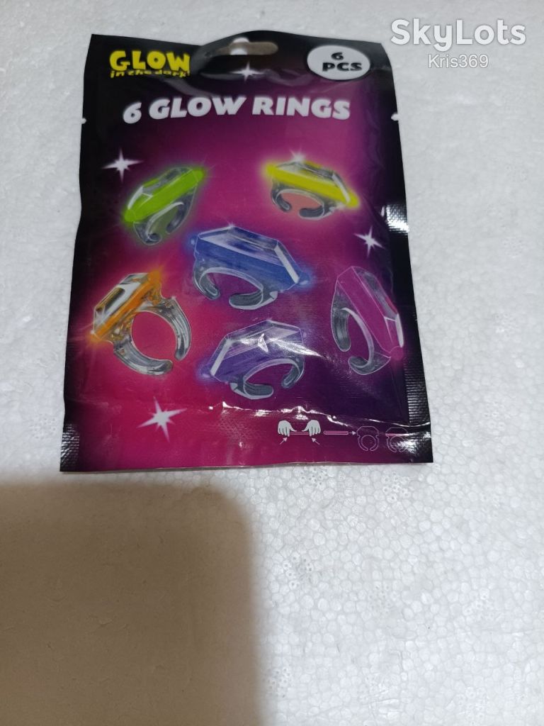 Набір світних кілець у темряві Glow Rings  (6 шт.) - фото фото фото 1