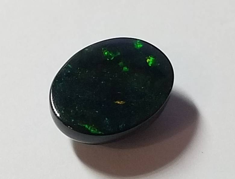 Черный опал кабошон 2.32 Ct   11 x 8 mm - фото фото фото 2