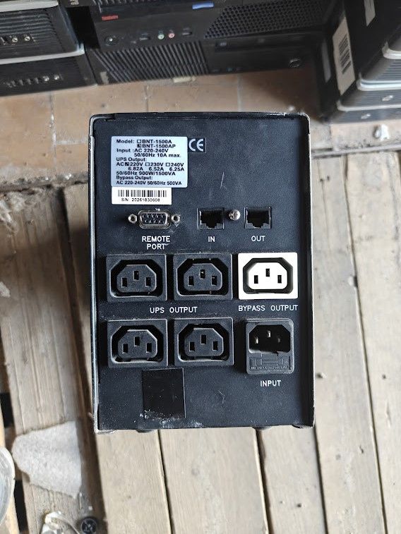 ИБП Бесперебойник UPS 1500 VA / ВА Powercom BNT-1500AP RS-232 № 261205102 - фото фото фото 1