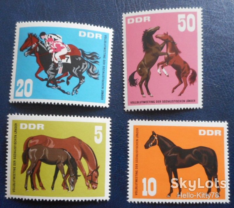 ГДР 1967 фауна кони Mi 1302-1305 MNH - фото фото фото 0