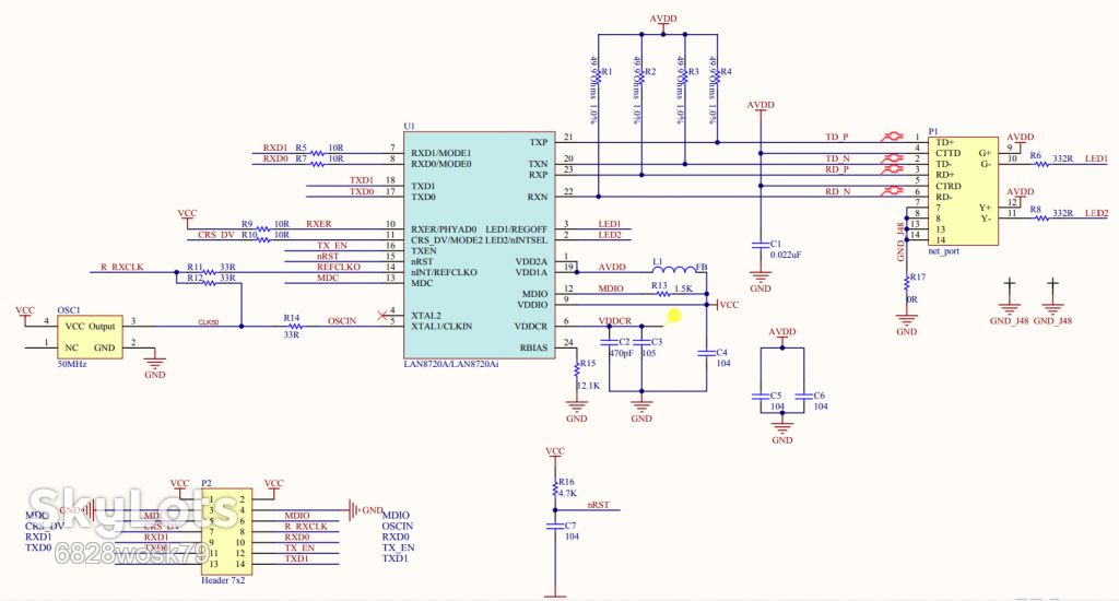Модуль LAN8720 с интерфейсом RMII для Arduino  (сетевой Ethernet трансceiver) SPI Interface Module - фото фото фото 2
