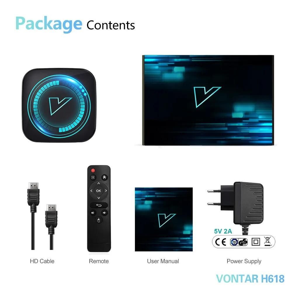 TV BOX смарт приставка VONTAR 4/32 Гб Allwinner H618 Android 12 - фото фото фото 1
