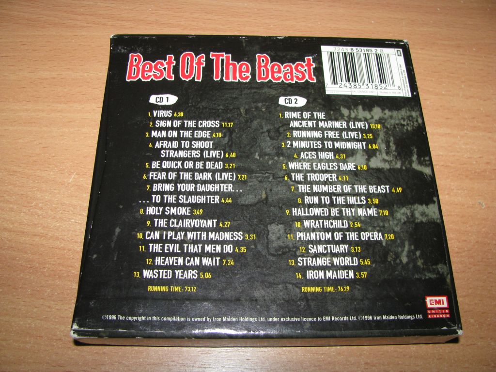IRON MAIDEN - Best Of The Beast    (1996 EMI UK 2CD DIGIBOOK) - фото фото фото 1