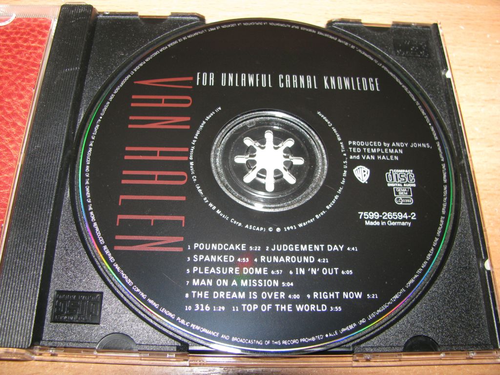 VAN HALEN - For Unlawful Carnal Knowledge  (1991 Warner Bros, Germany) - фото фото фото 2