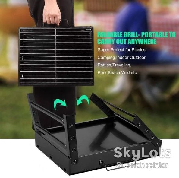 Складной барбекю гриль портативный мангал BBQ Grill Portable – жаропрочный Лучшая цена! - фото фото фото 6