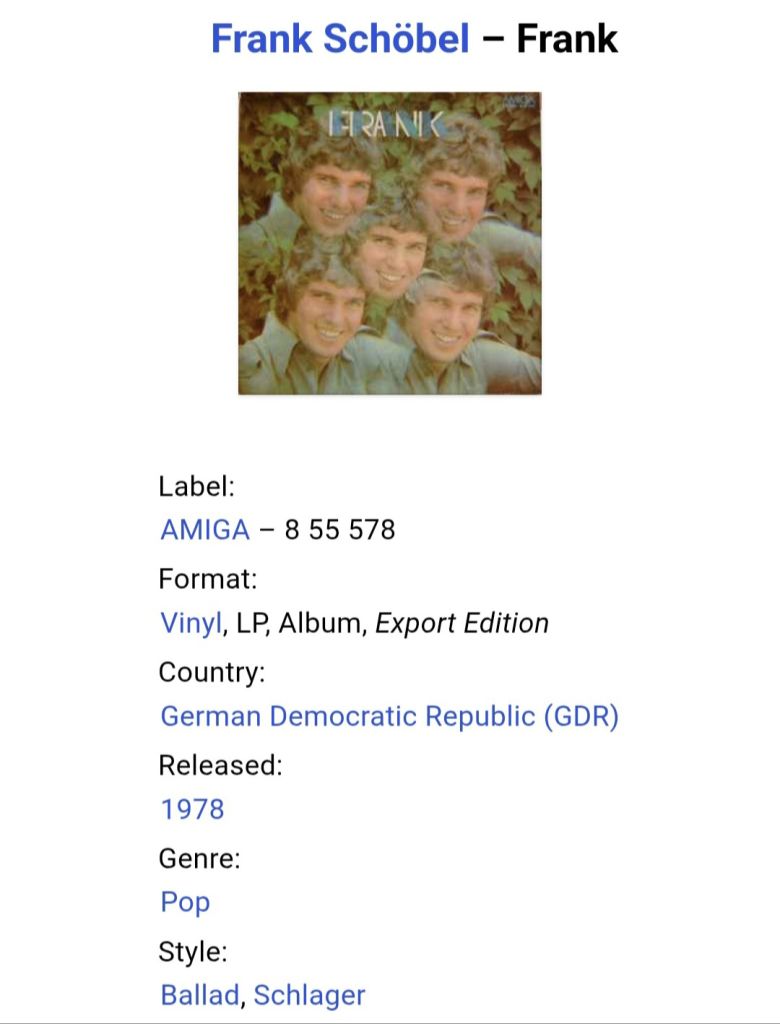 Frank Schobel - Frank - 1978.  (LP). 12. Vinyl. Пластинка. Germany. - фото фото фото 4