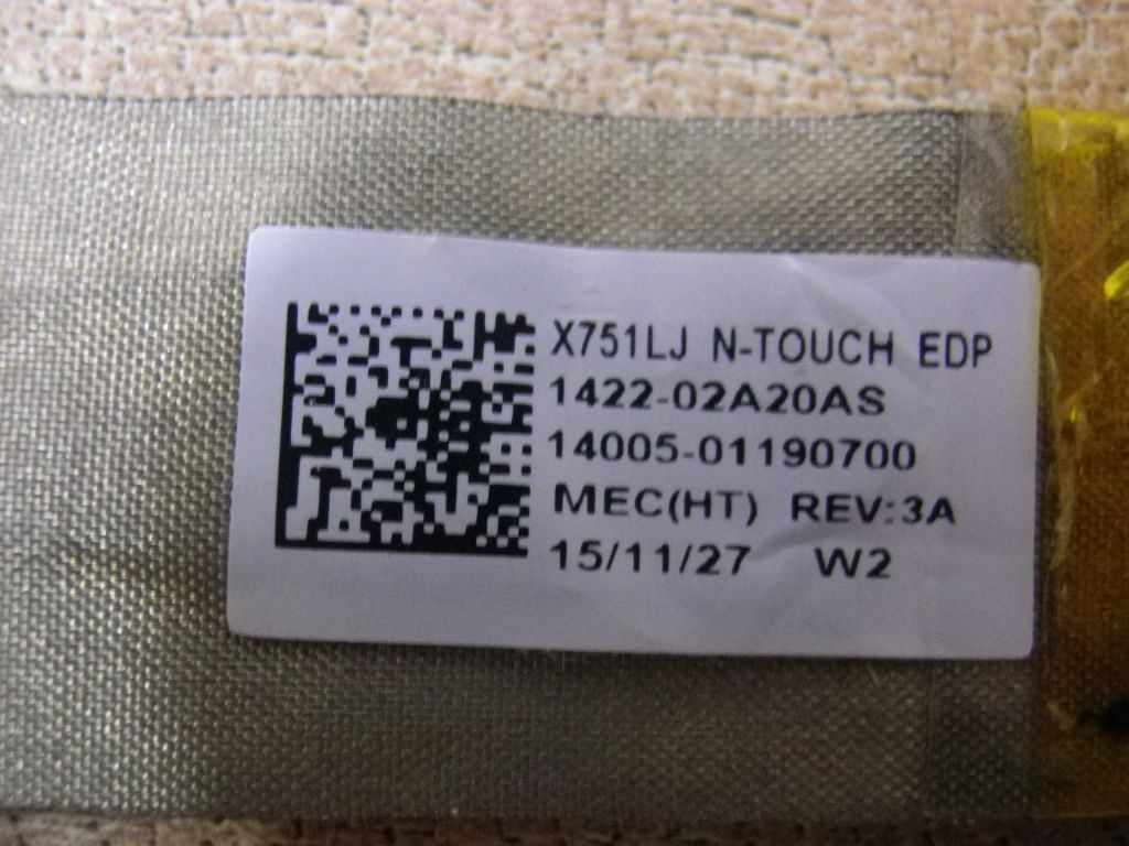 Б/У Шлейф матриці + веб камера ASUS X751S - фото фото фото 4