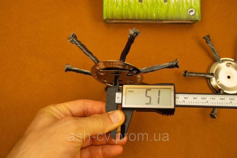 Головка, для, тримера, бензокоси, коси, із сталевого дроту, 15 см, отвір 5 мм - фото фото фото 4