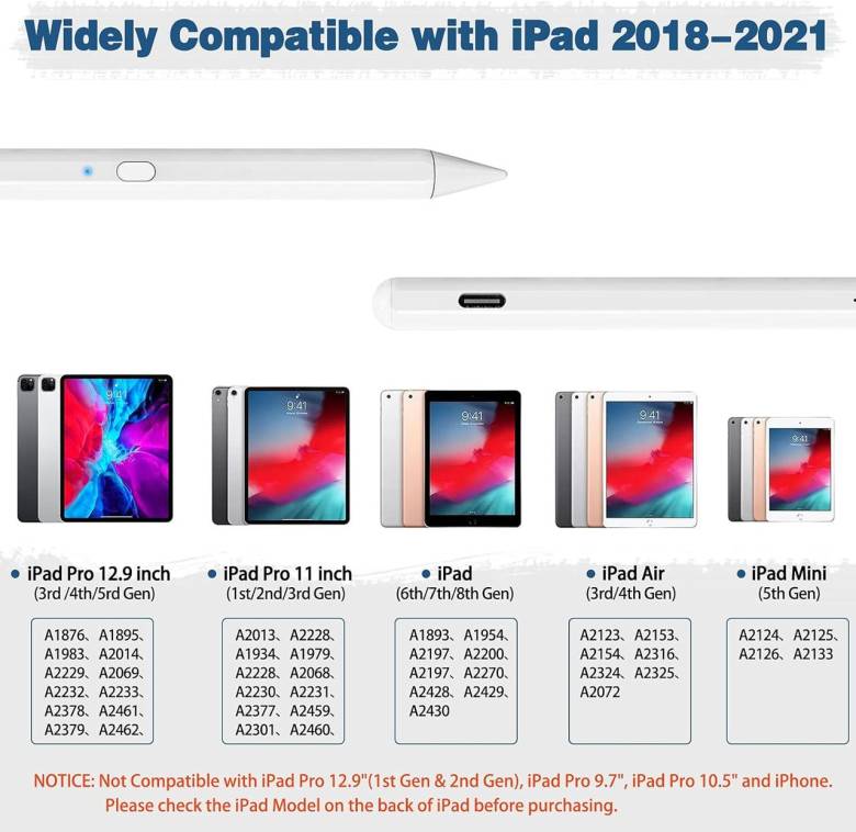 Стилус Cenawin для iPad 2018-2021  ручка для iPad - фото фото фото 1
