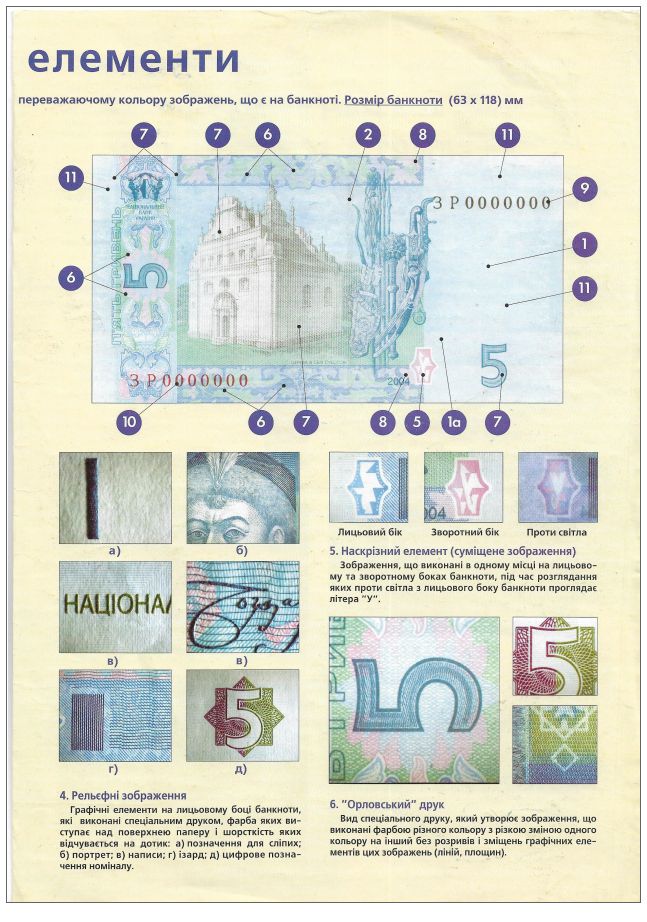 Інформаційний Буклет 5 гривень 2004 великий формат тип 2. - фото фото фото 2