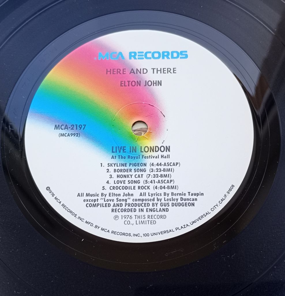 ELTON JOHN Here And There LP VG++/EX - фото фото фото 2