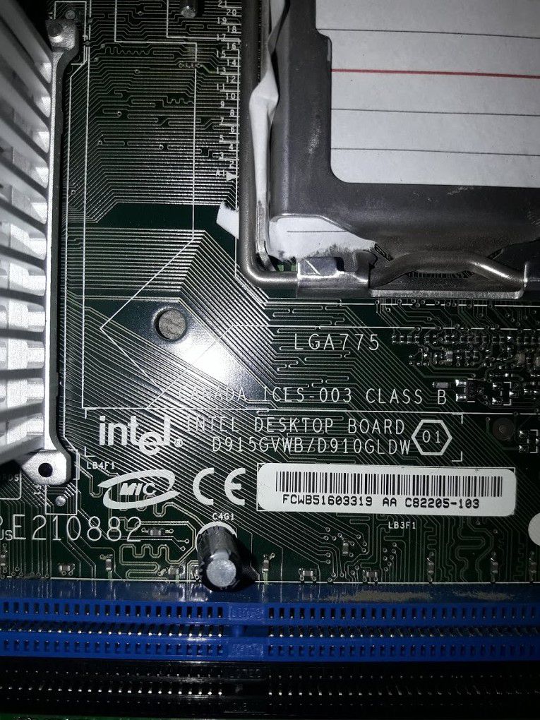 Мат. плата INTEL D915GVWB LGA775 i915GV SVGA SATA MicroATX 4DDR - фото фото фото 1