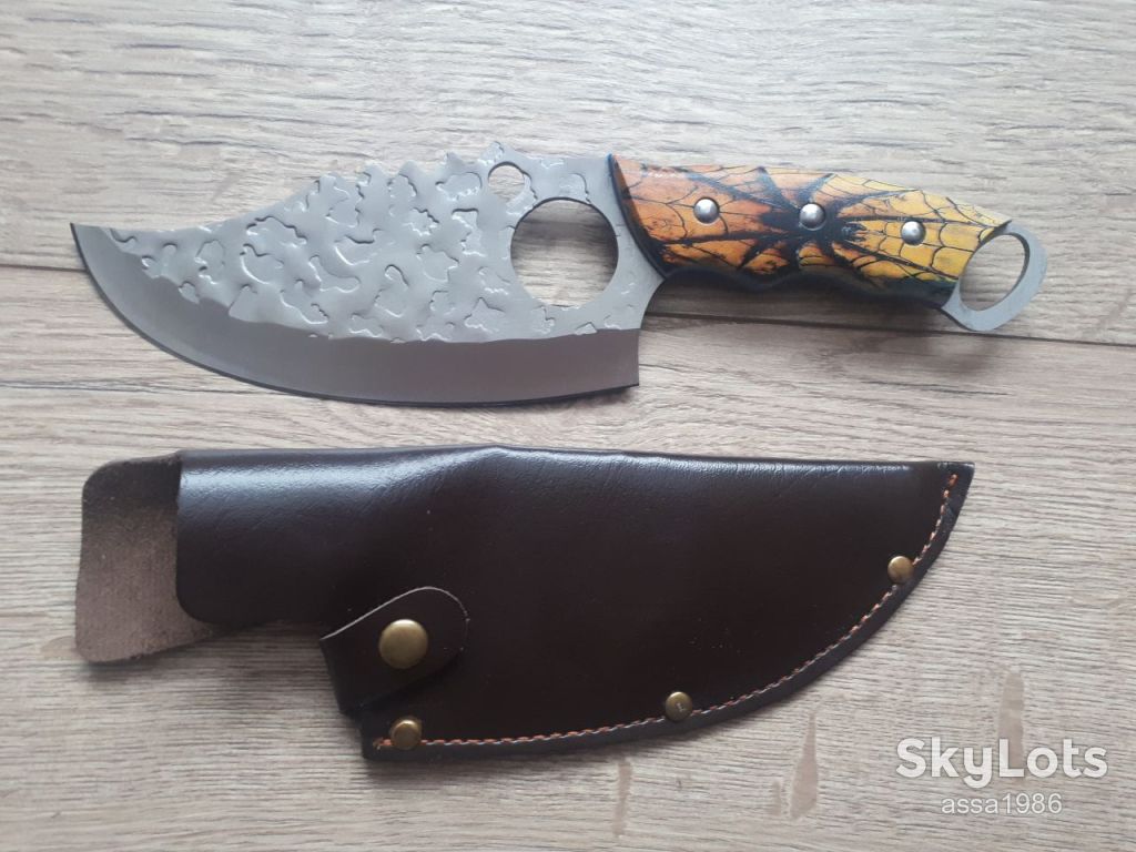 Кухонний ніж-сокира  (cleaver) Цай-дао для нарізки м'яса,овочів+чохол - фото фото фото 2