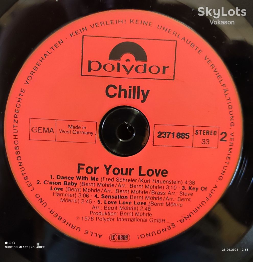 Chilly - For Your Love - 1978  NM/NM - фото фото фото 3