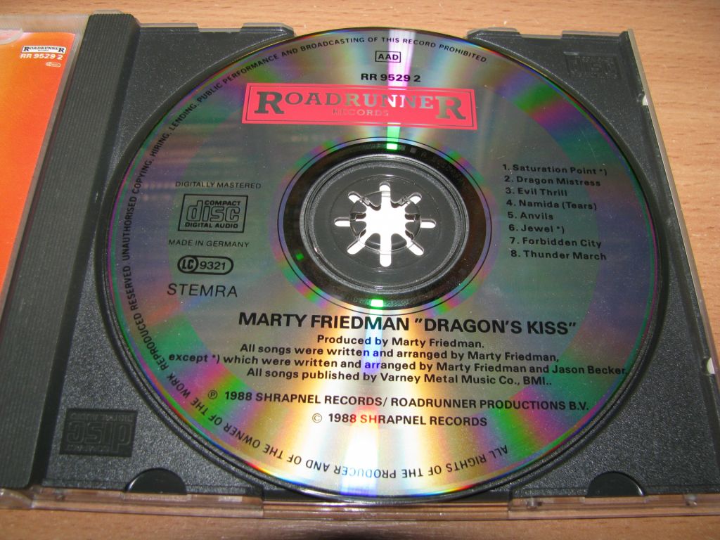 MARTY FRIEDMAN - Dragon's Kiss  (1988 Roadrunner 1st press W.Germany) - фото фото фото 2