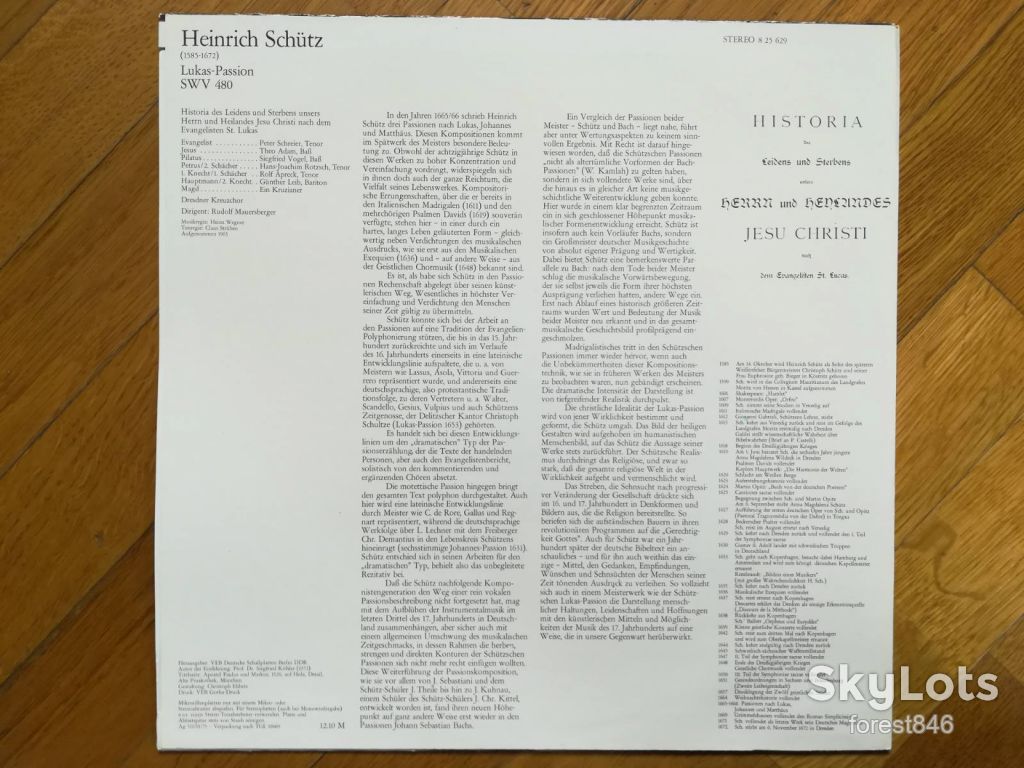H. Schutz-Lukas-Passion  (глянс. конв.)-M, НДР - фото фото фото 1