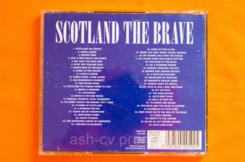 Музичний диск CD. SCOTLAND THE BRAVE - фото фото фото 2