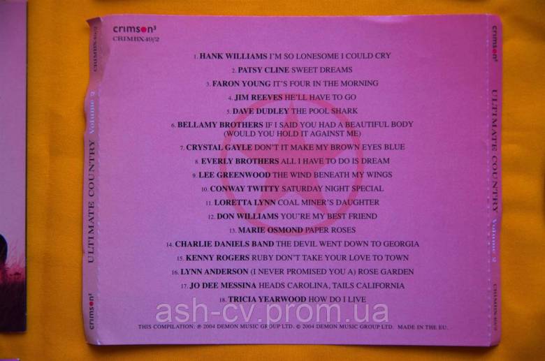 Музичний диск CD. Ultimate COUNTRY - 54 all time classics (3cd) - фото фото фото 4