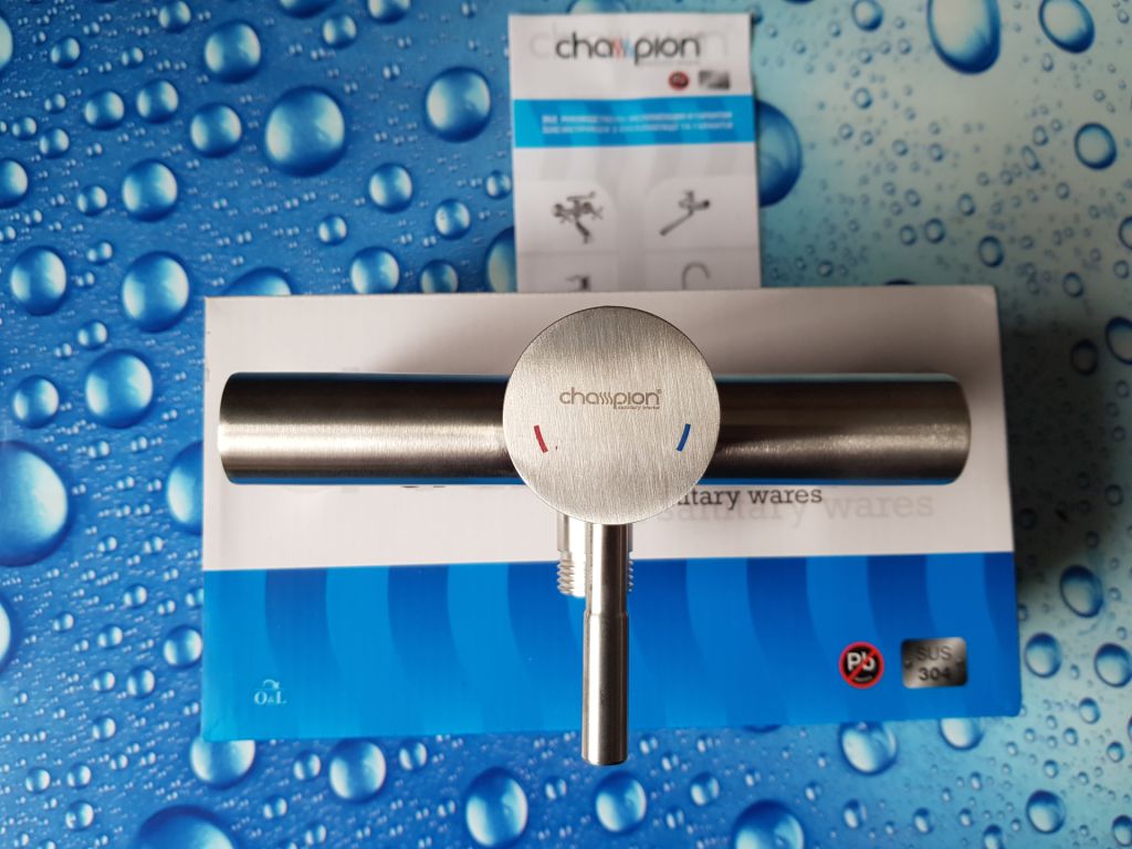 Смеситель змiшувач для душа Champion SUS-003 нержавейка - фото фото фото 1