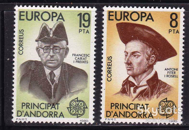 Андорра   1980 г - MNH - личности - фото фото фото 0