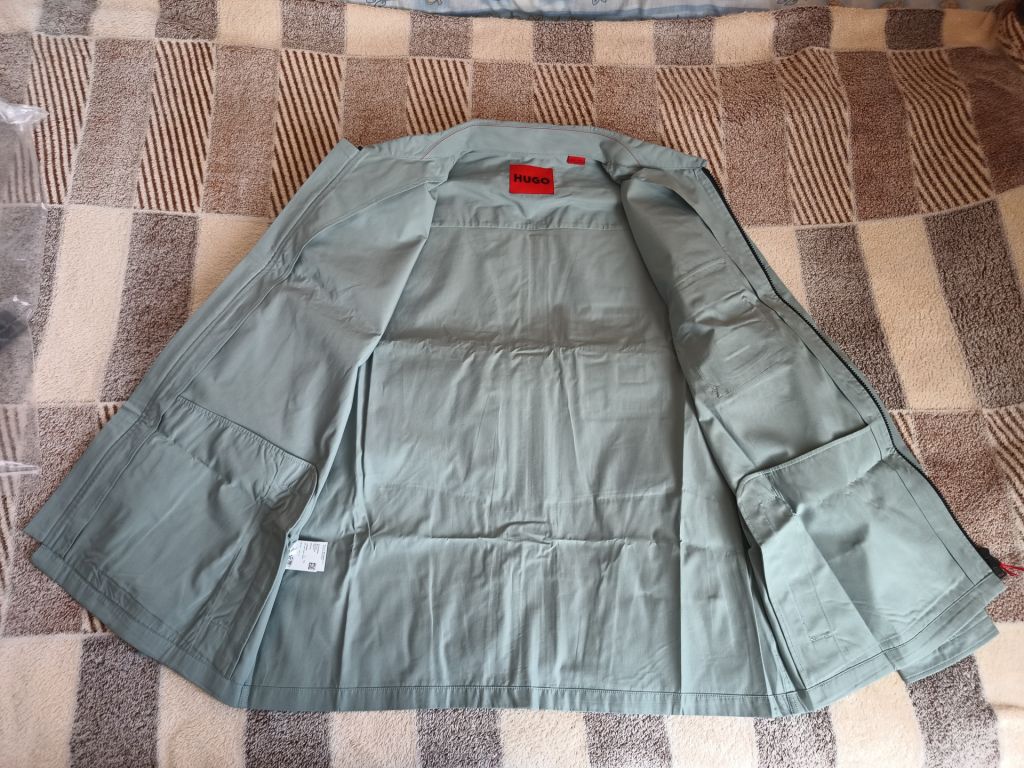 Вітровка Hugo Cotton Mix Canvas Zip Up Overshirt - фото фото фото 8