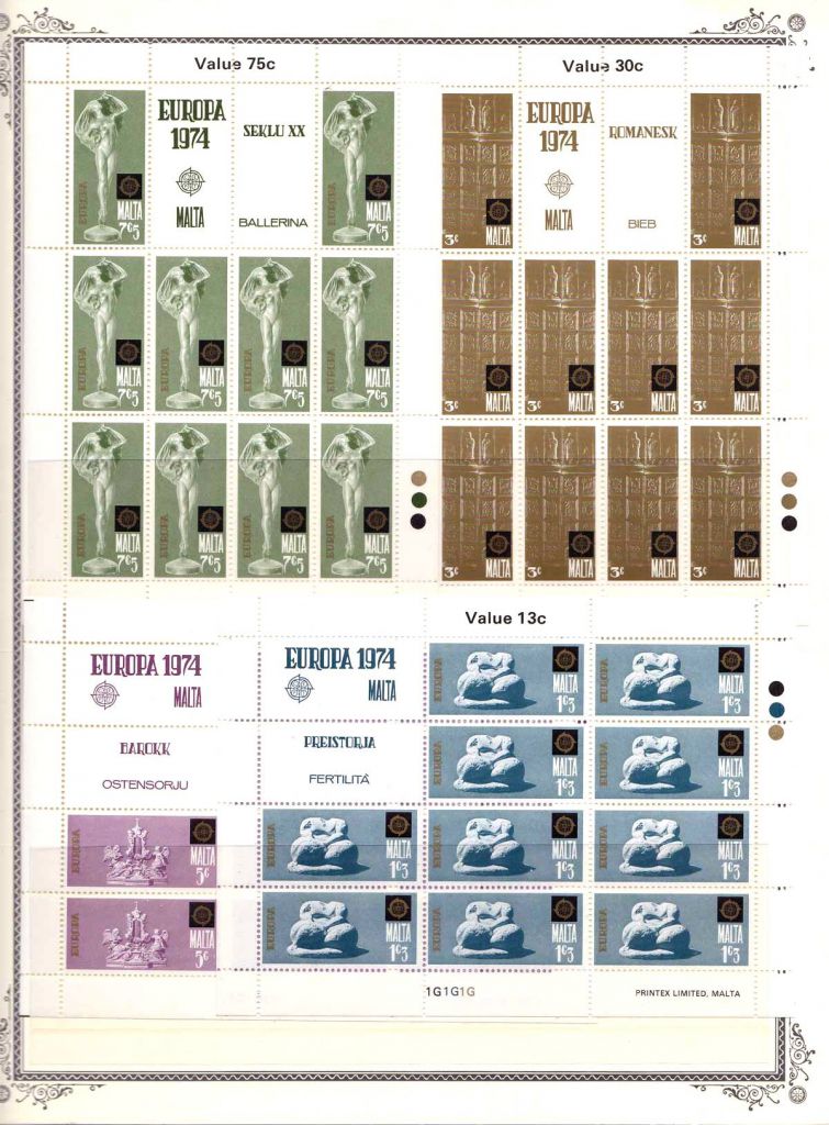 ZM  Мальта  1974 г MNH - 4 к/б - фото фото фото 0