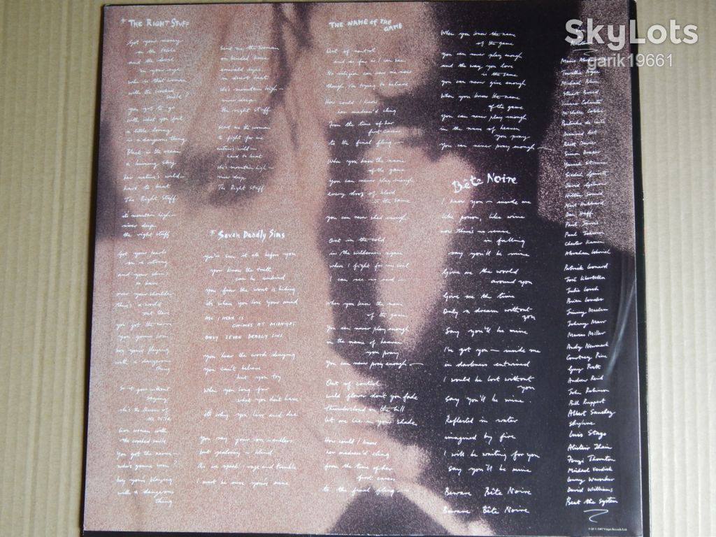 Bryan Ferry – Bete Noire  (Virgin – V2474, Italy) insert NM/NM- - фото фото фото 2