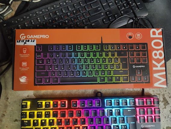 Игровая клавиатура с подсветкой RGB GamePro MK80R Red Switch USB № 25150835 - фото фото фото 2