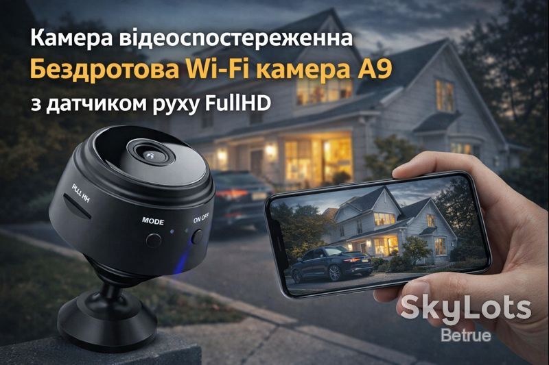 Камера відеоспостереження Бездротова Wi-Fi камера A9 з датчиком руху FullHD       (20001) - фото фото фото 0