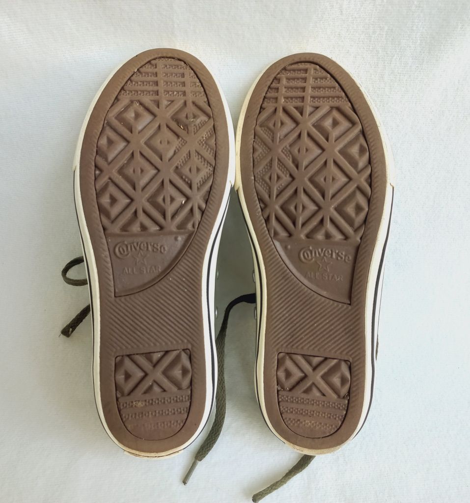 Кеди шкіра Converse зелені, устілка 22,5 см. - фото фото фото 6
